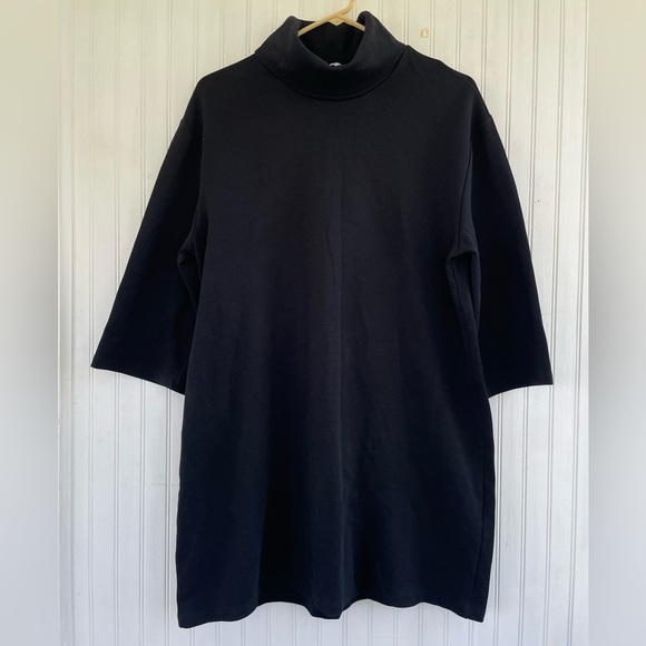 ZARA Trafaluc Women's Black Turtleneck Longsleeve Shift Dress Size Large NWOT - Picture 1 of 8